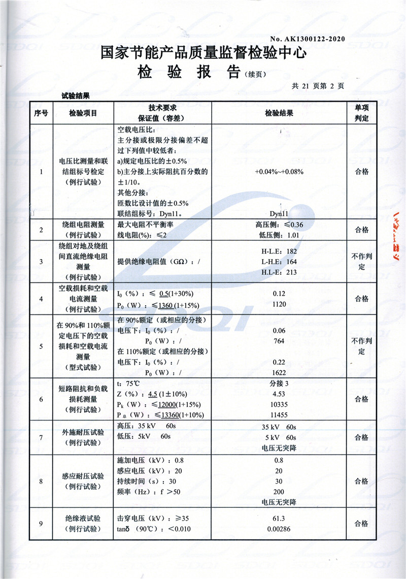 高低压试验报告-S11-1250广元广元广元油浸式变压器-2.jpg